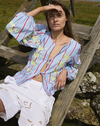 Sissel Edelbo - Elisabeth Top - Bluebell Stripes